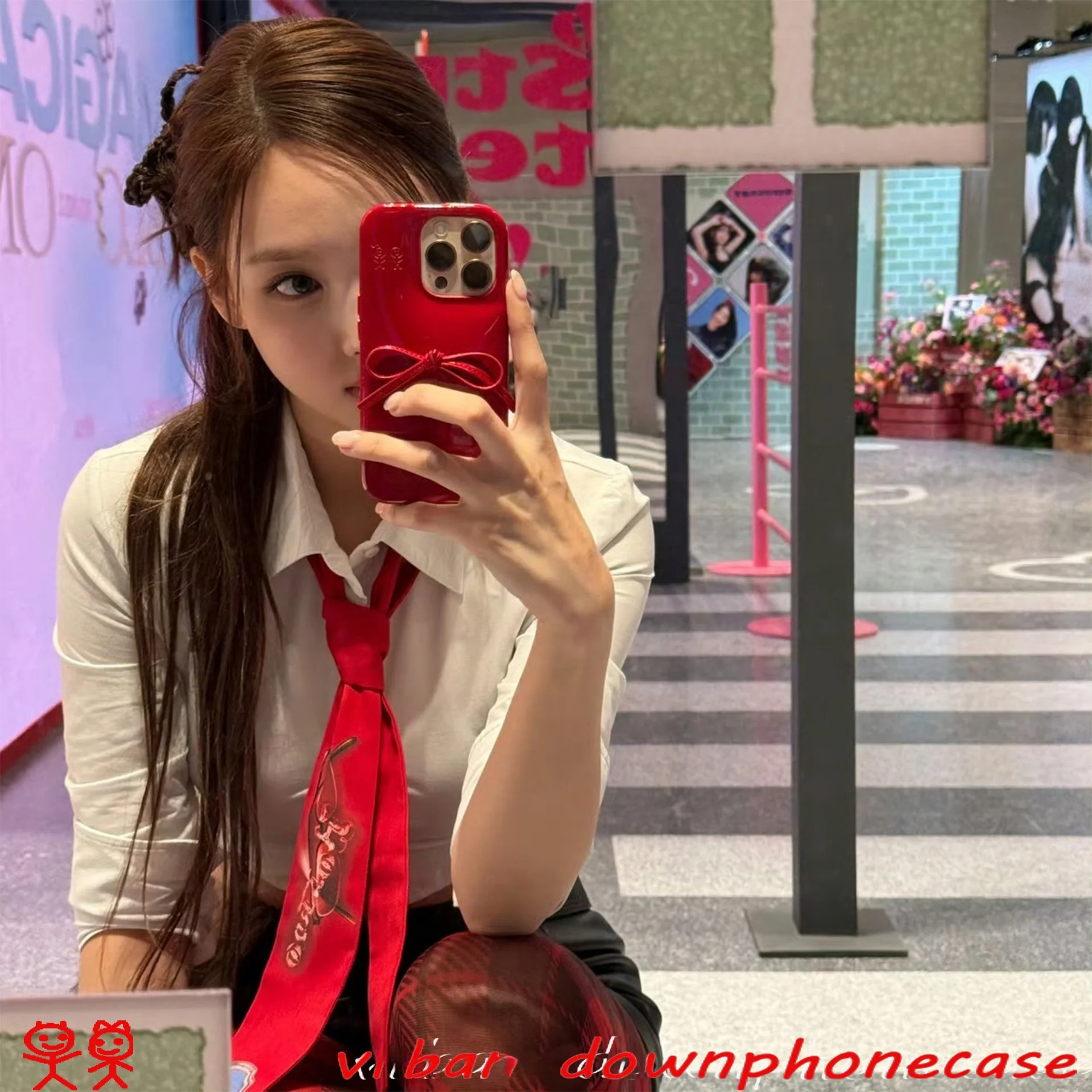 

Чехол для телефона с красным узлом для новогоднего праздника для 5Promax 6Promax, новый iPhone 4Pro Celebri Fan Baek Hyunjeong...