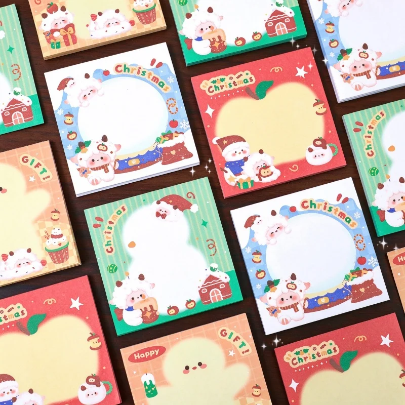 32pcs/lot Kawaii Christmas Sheep Memo Pad Cute N Times Stationery Label Notepad Bookmark Post School Supplies