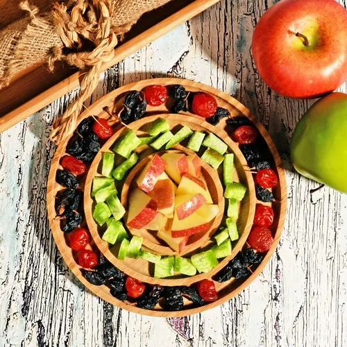 Mme Shop Placa de presentación de servicio de bambú de gran tamaño