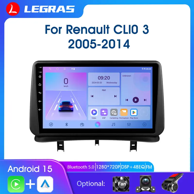 

Carplay Android Auto Multimedia Video Player For Renault CLl0 3 2005-2014 Android 15 Car Radio GPS Stereo DSP Intelligent System