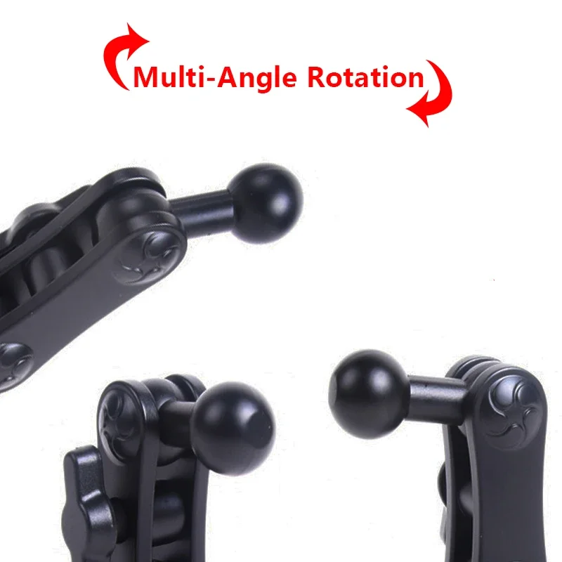 Aluminum 17mm Ball Mount Extension Adapter, Rotation Extension Rod for Car Air Vent Dashboard Phone Holder Accessories image 5