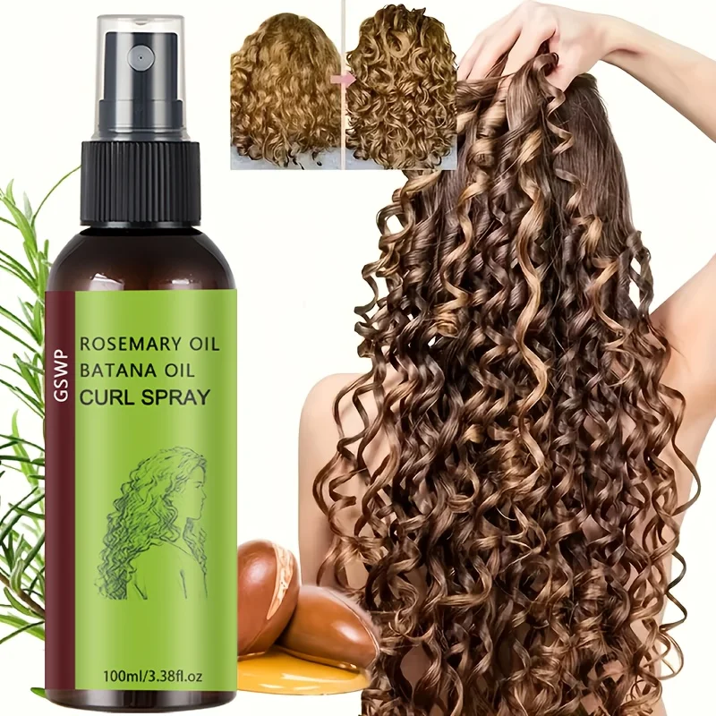 GSWP Rosemary Baltana Oil Curling Spray Deeply Moisturizes, Creating Voluminous Curls and Maintaining Their Elasticity.100ml