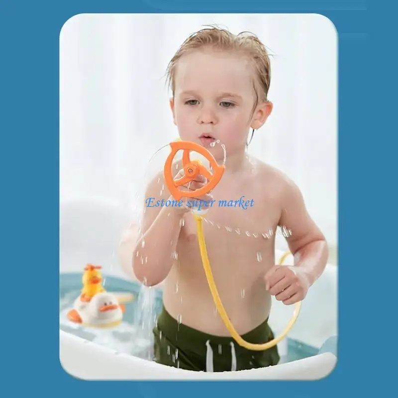 Jouet bain pour bébé 090B, douche pour temps, modèle canard, arroseur bateau électrique pour enfants 2/3