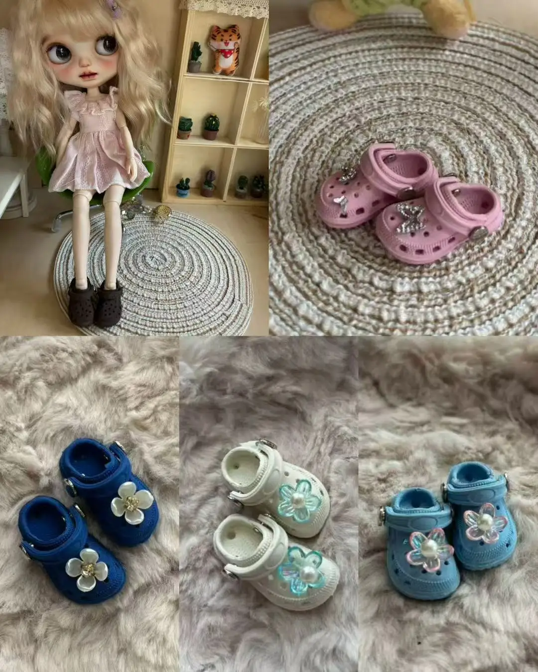 Doll Clogs Shoes Blythe ob22 ob24 ob26 Shoes Azone Doll Shoes Bjd Shoes Doll Accessories