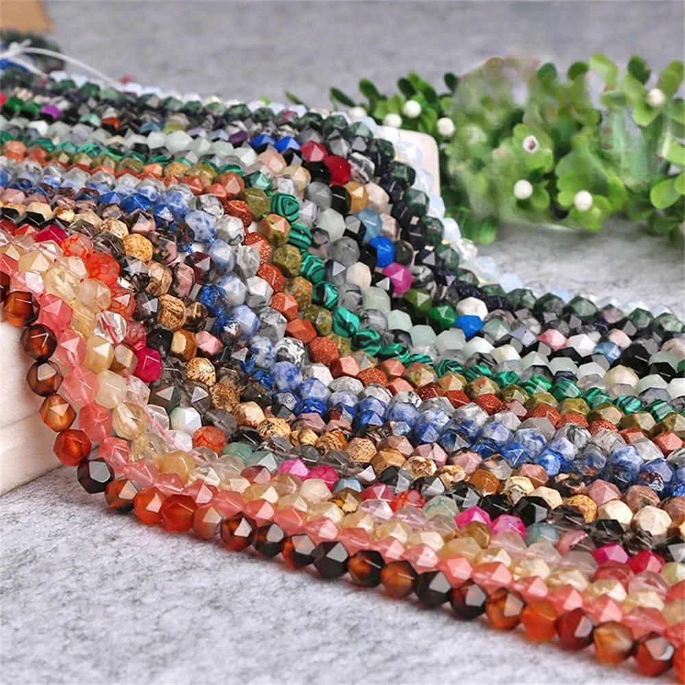 Boncuk takı yapımı için doğal taş 8mm Lapis Natural li Agate akik kristal Jasper Charm DIY kadınlar kolye bilezik 36 renkler