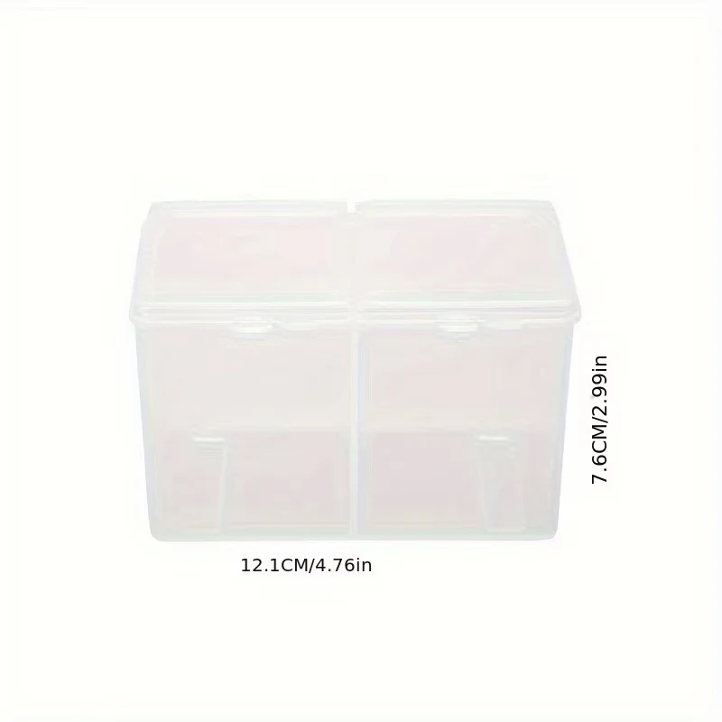 1Pc Nail Storage Box Double Grille Dust Proof Belt Cover Cotton Sheet Napkin Storage Box Nail Accessories Finishing