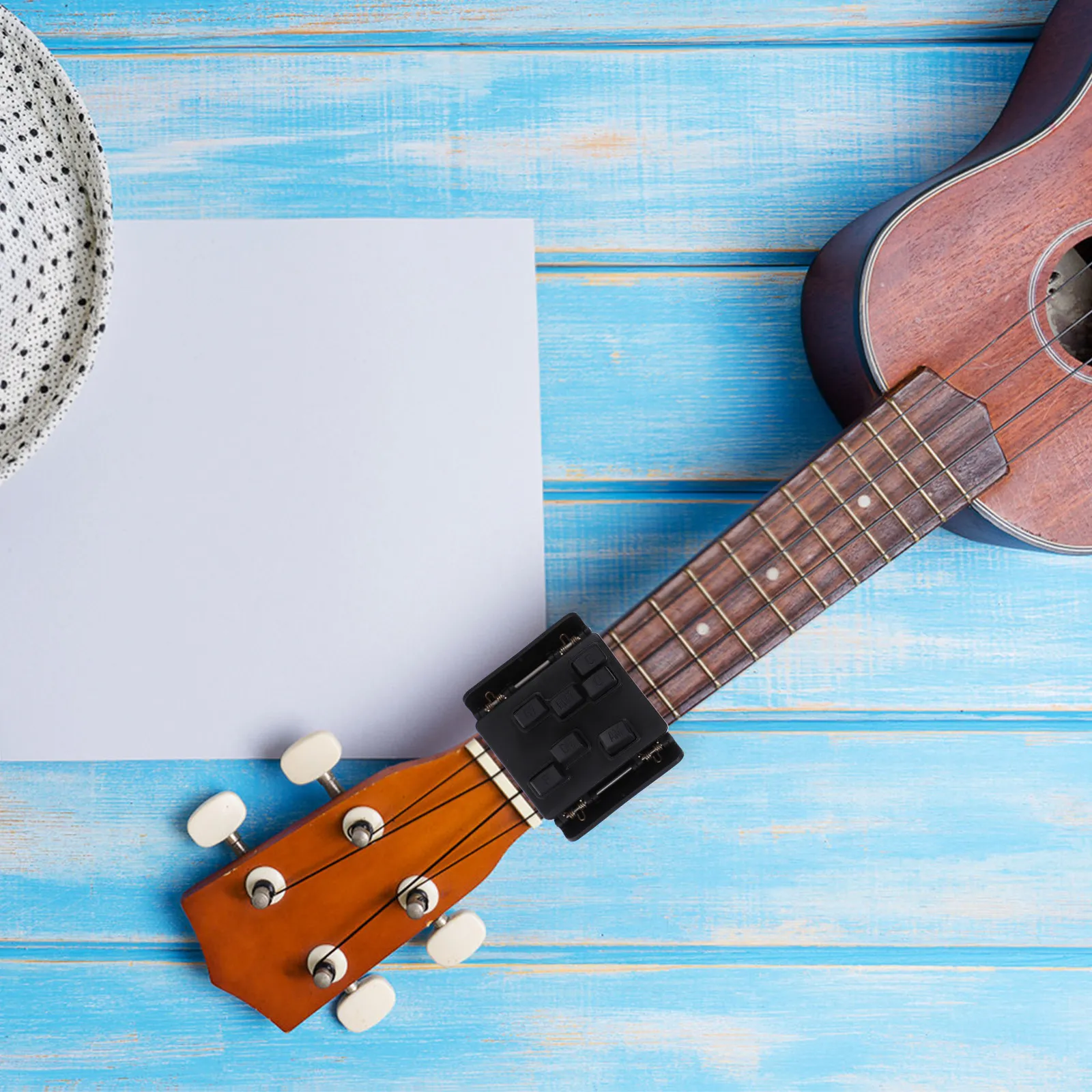 Ukulele Chord Trainer 23 Inch Clip On Practice Aid with 7 Universal Chords for Beginners