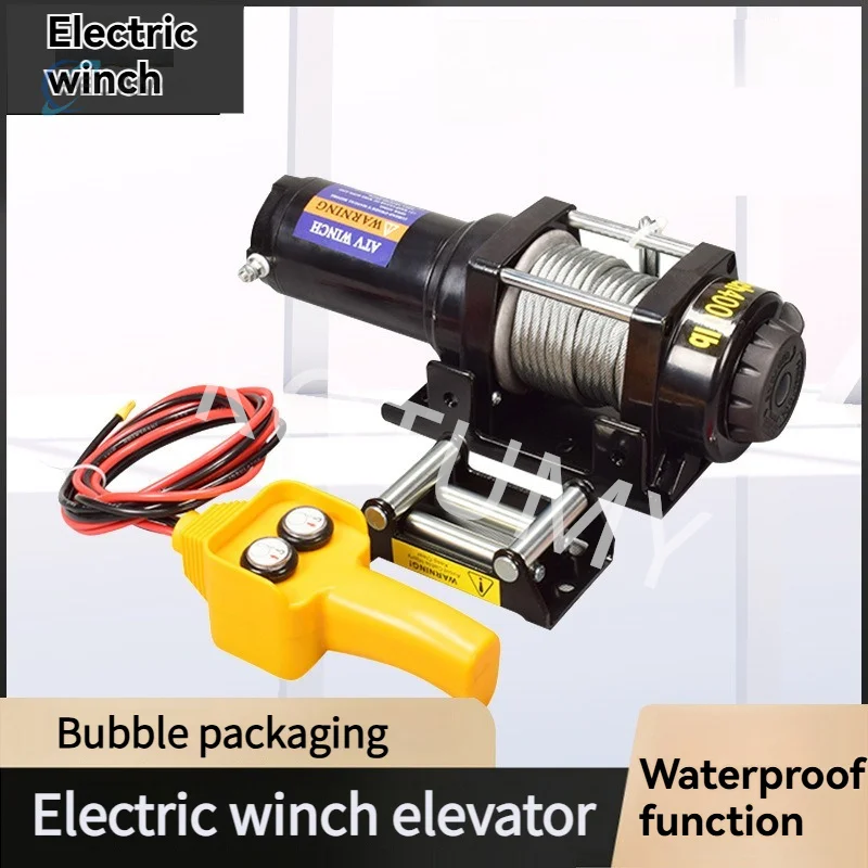 Electric Winch 12V 24V Car Mounted Small Crane 24v Electric Hoist Winch Off-road Vehicle Towing Self Rescue Trailer Winch