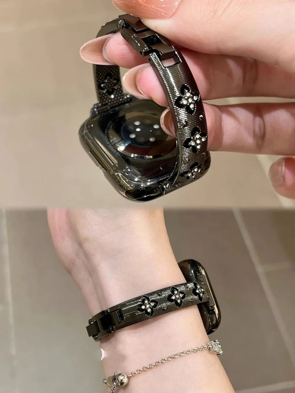 Хороший блестящий браслет из нержавеющей стали для Apple Watch серии 8/7/6/10/9/11 40 мм 41 мм 38 мм 42 мм 44 мм 45 мм 46 мм ремешок