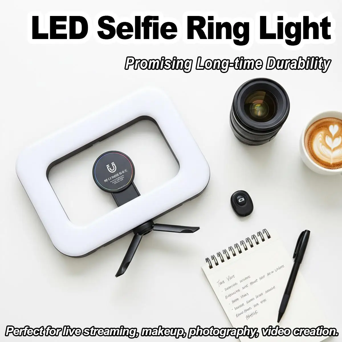 Handheld Magnetic Fill Light Pocket Size Easy Carry Cell Phone Selfie Light Camera Photography Vlog Filming Art Home Mac PC