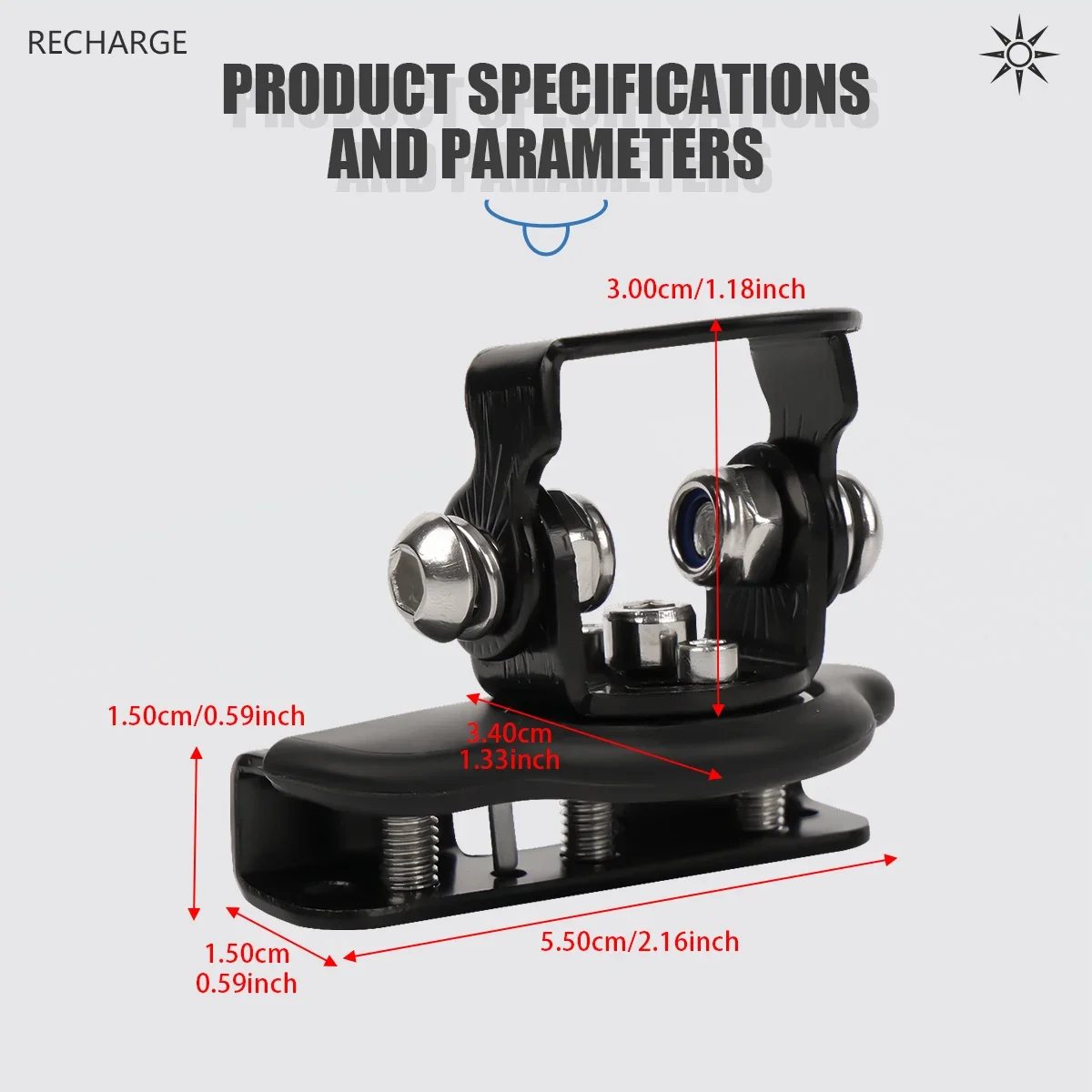 2 قطعة الفولاذ المقاوم للصدأ العالمي السيارات السيارات A-عمود هود LED العمل دعامة إضاءة حامل المشبك غطاء المحرك شريط مصابيح مشبك تثبيت