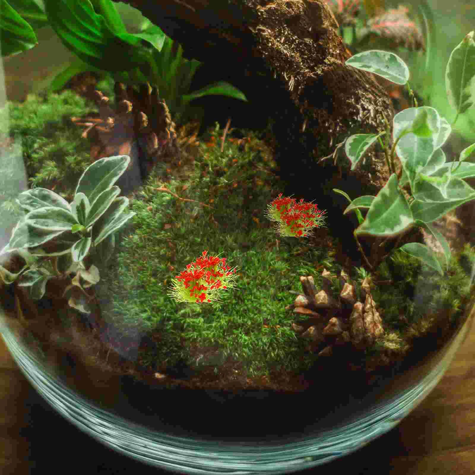 Mesa de areia diy material planta plantas falsas mini casa flor plástico decoração em miniatura micro cena