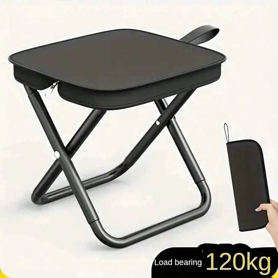 

Portable Folding Chair Lightweight Iron Alloy Frame, Suitable For Picnic/Camping/Fishing Beach,With Storage Bag