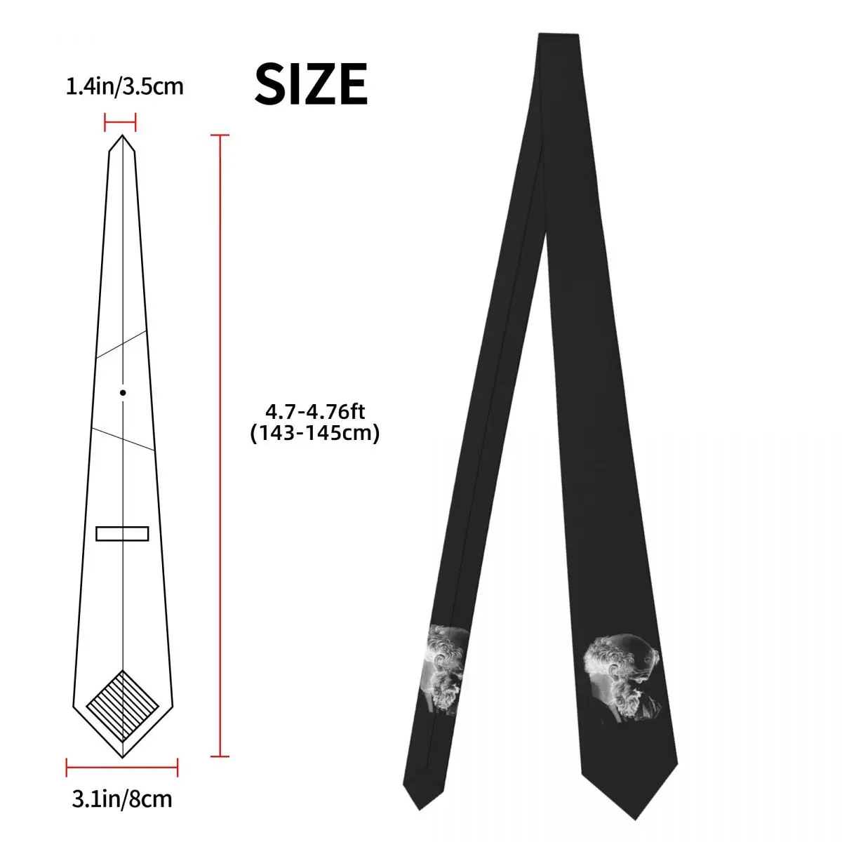 Pythagoras Necktie for Men Silk Polyester 8 cm Neck Ties Wedding Accessories Tie Casual Gravatas