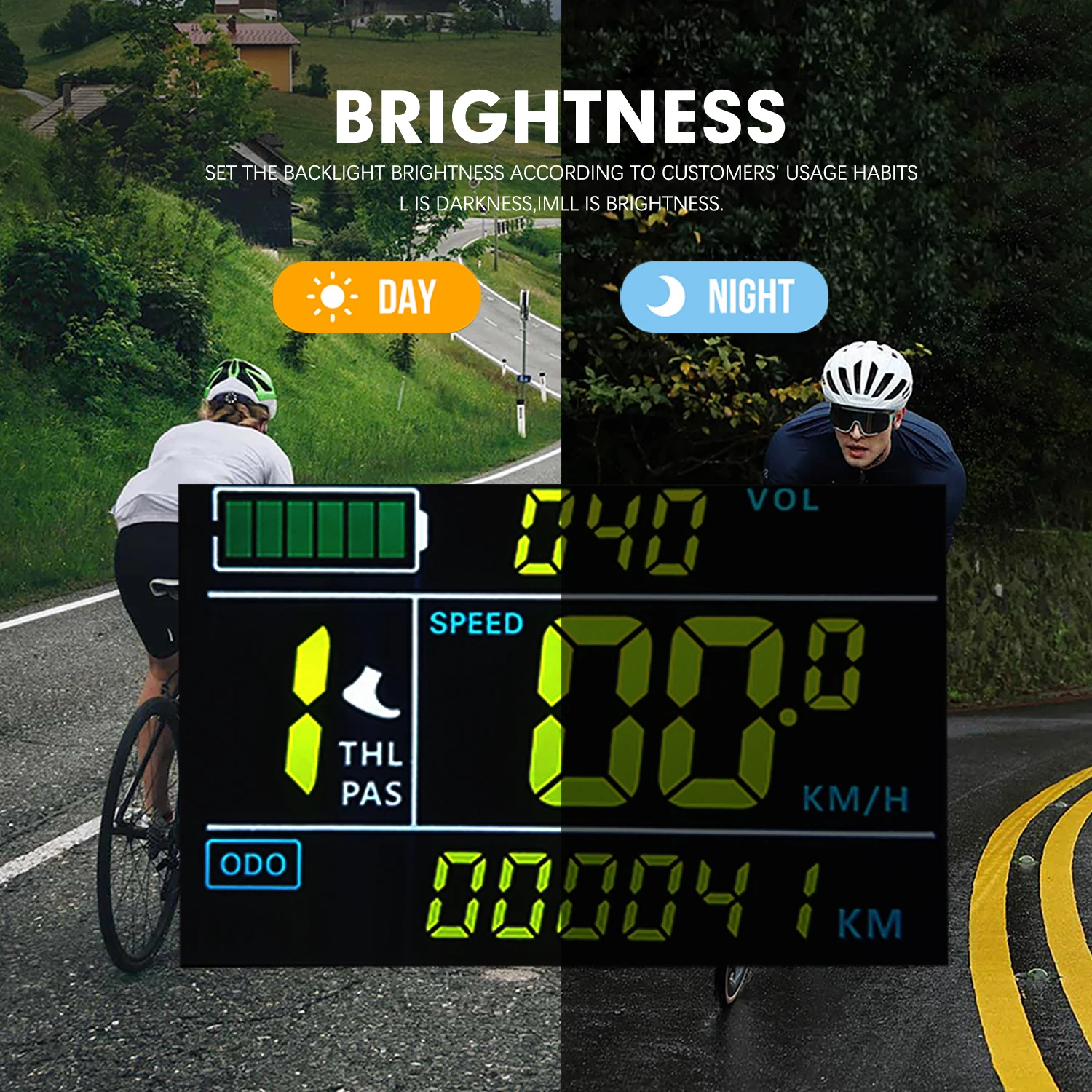 24V 36V 48V E-Bike LCD-S866 Color Display Control Panel 5+2Pin SM Plug for UART Communication Protocol E-Scooter E-Bicycle Parts view 4