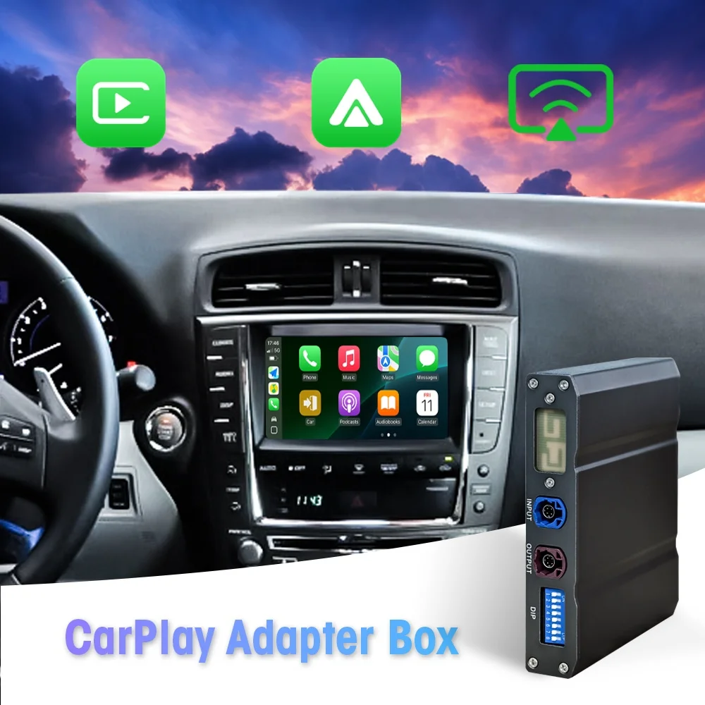 NewFor LEXUS IS GS LS 2005-2008 TOYOTA Land Cruiser200 2007-2008 Binarytek Wireless CarPlay Android Auto Adapter Module Car Radi