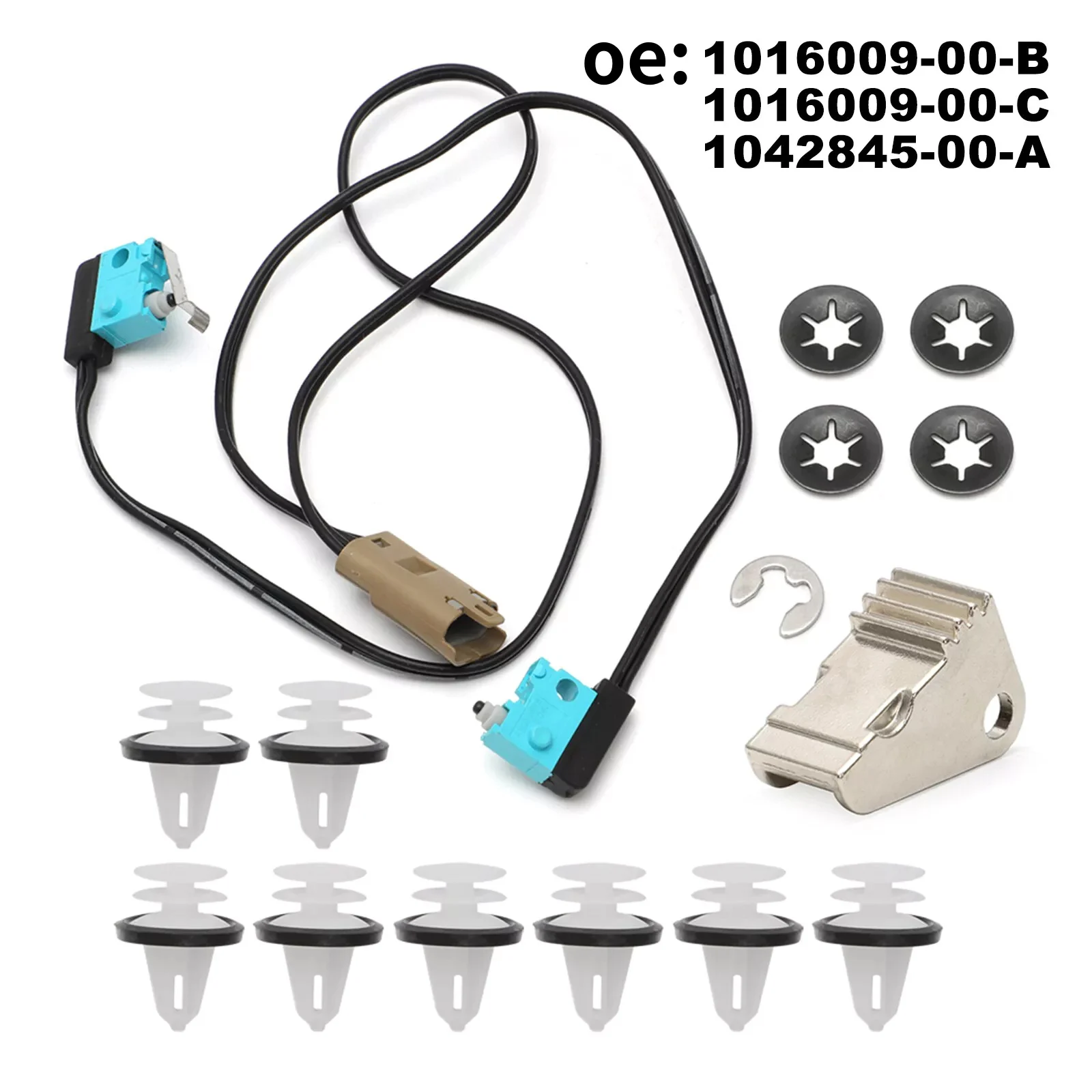 Door Handle Repair Kit For Tesla Model S 1025401-00 12-2020 Clips Microswitch Harness Stainless Steel Paddle Gear Car Accessory