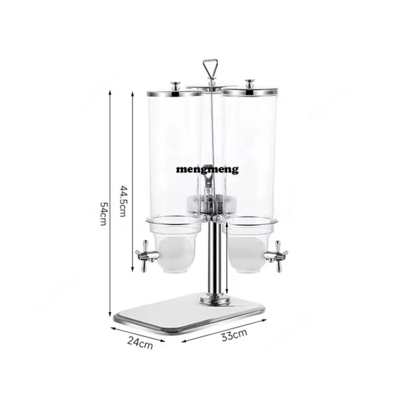 Restaurants And Hotels 3.5L Triple Cereal Food Dispenser Stainless Steel Drink Dispenser Cereal Holder For Party