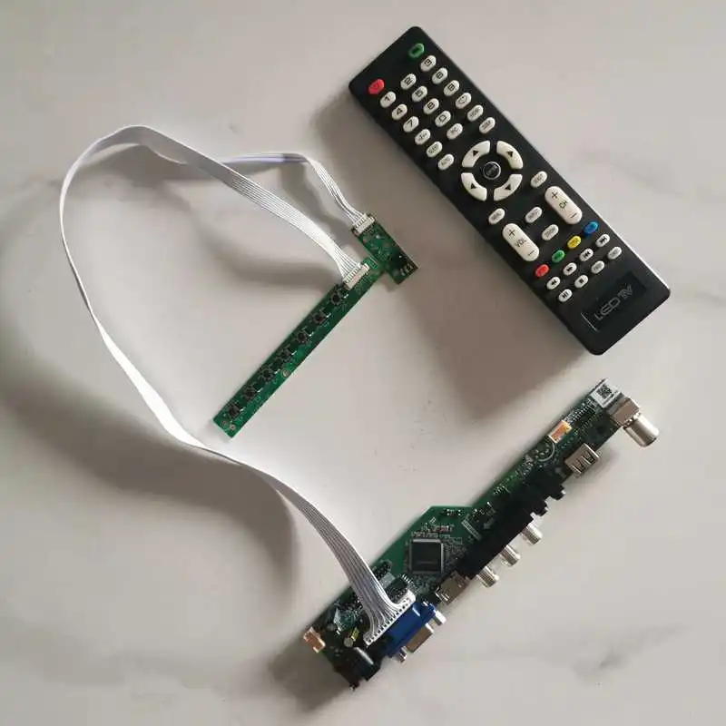 

For LM190WX1 HT190WG3 M190MWW3 M190MWW4 Driver Board 1440*900 30-Pin LVDS TV Analog DIY Kit 2CCFL AV+HDMI+VGA+IR+USB LCD Monitor