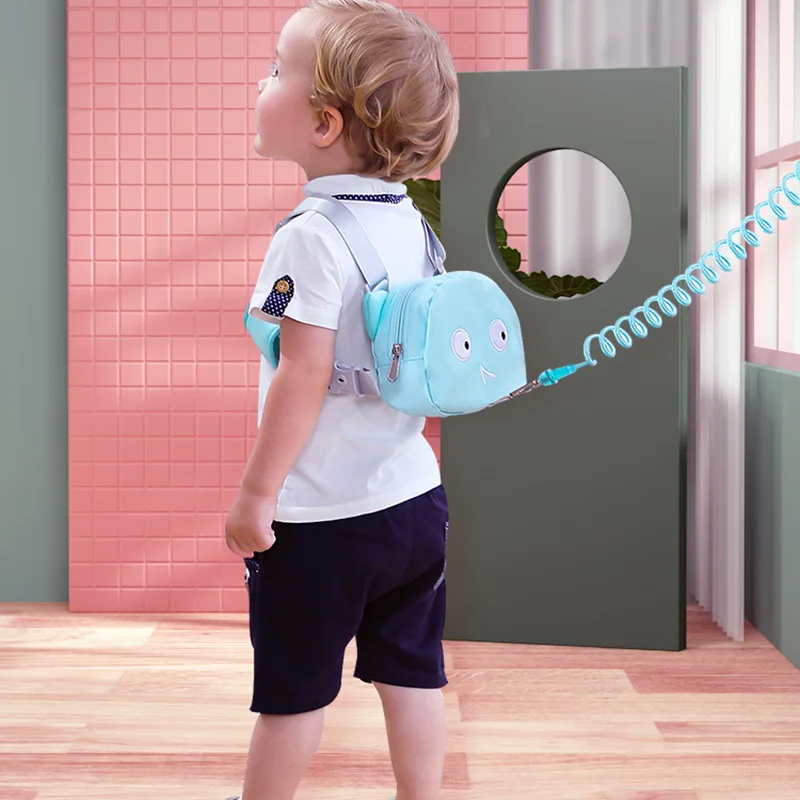 

Cartoon Kids Anti-Lost Backpack with Safety Leash Child Walking Harness Leashes Cute Toddler Strap for Outdoor Play Activity
