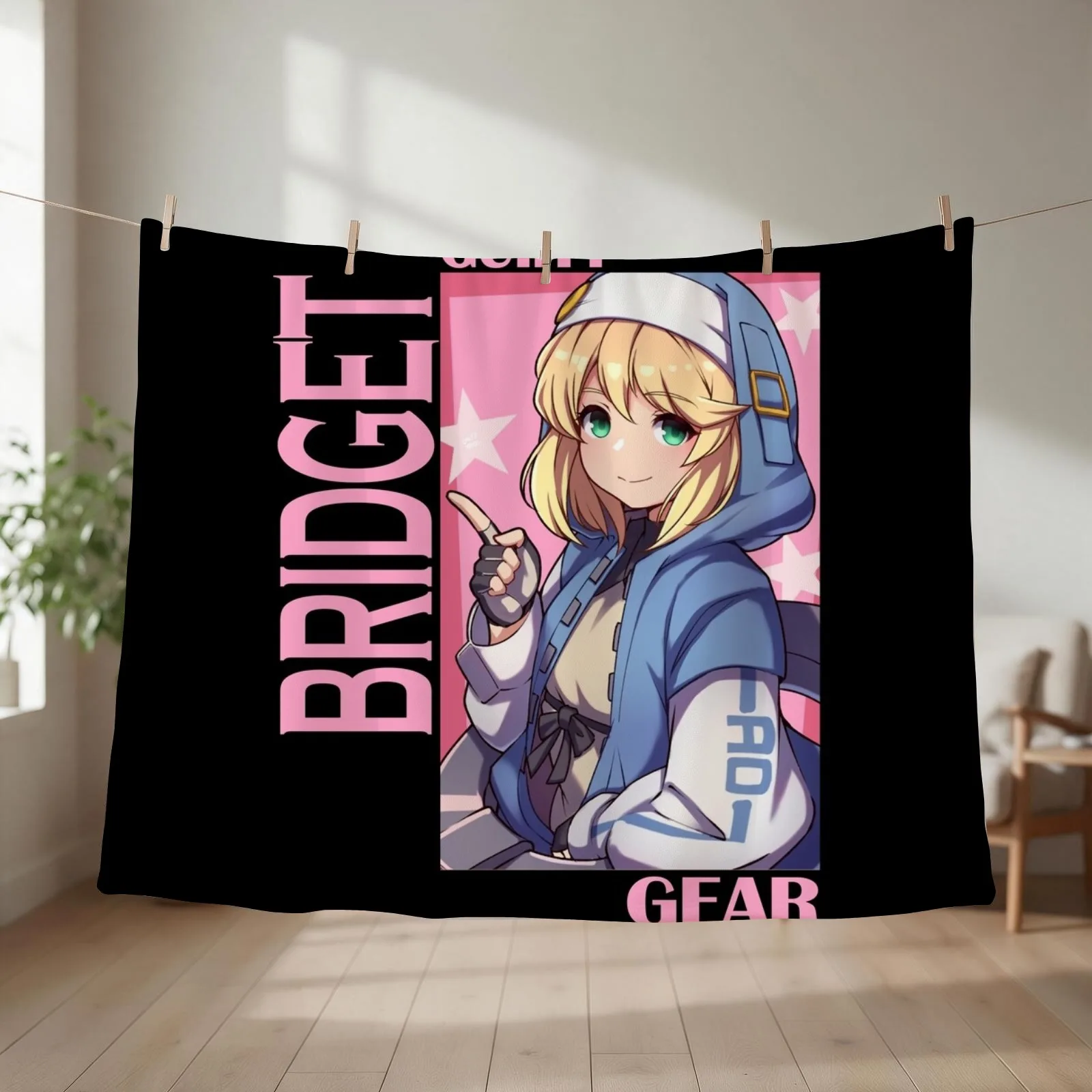 Guilty Gear Bridget Throw Blanket couch cozy soft plush fuzzy picnic outdoor blanket