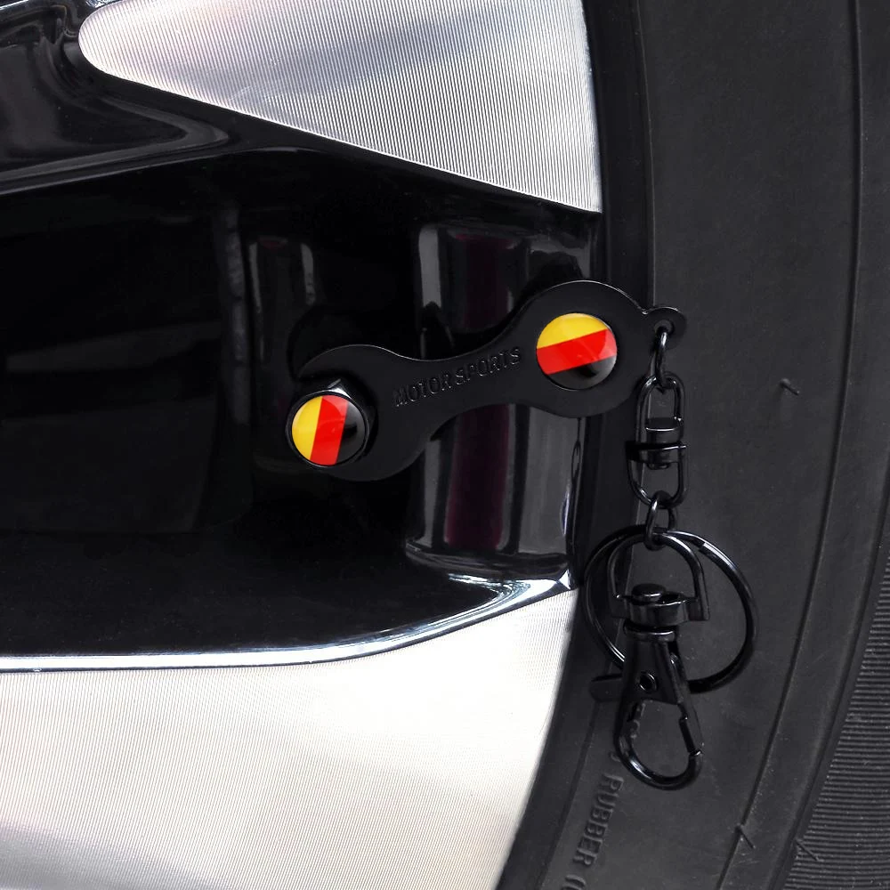 4Pcs Car Wheel Tire Air Valve Caps Stem Covers For VW Audi Benz BMW Renault Germany Flag Logo Auto Styling Universal Accessories