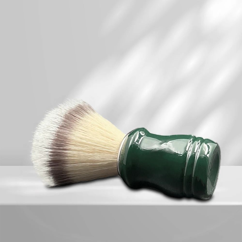 Men\'s Shaving Brush ABS Beard Brush Dark Green Shave Handle Facial Beard Cleaning Tool High Quality Professional Salon Tool 22mm