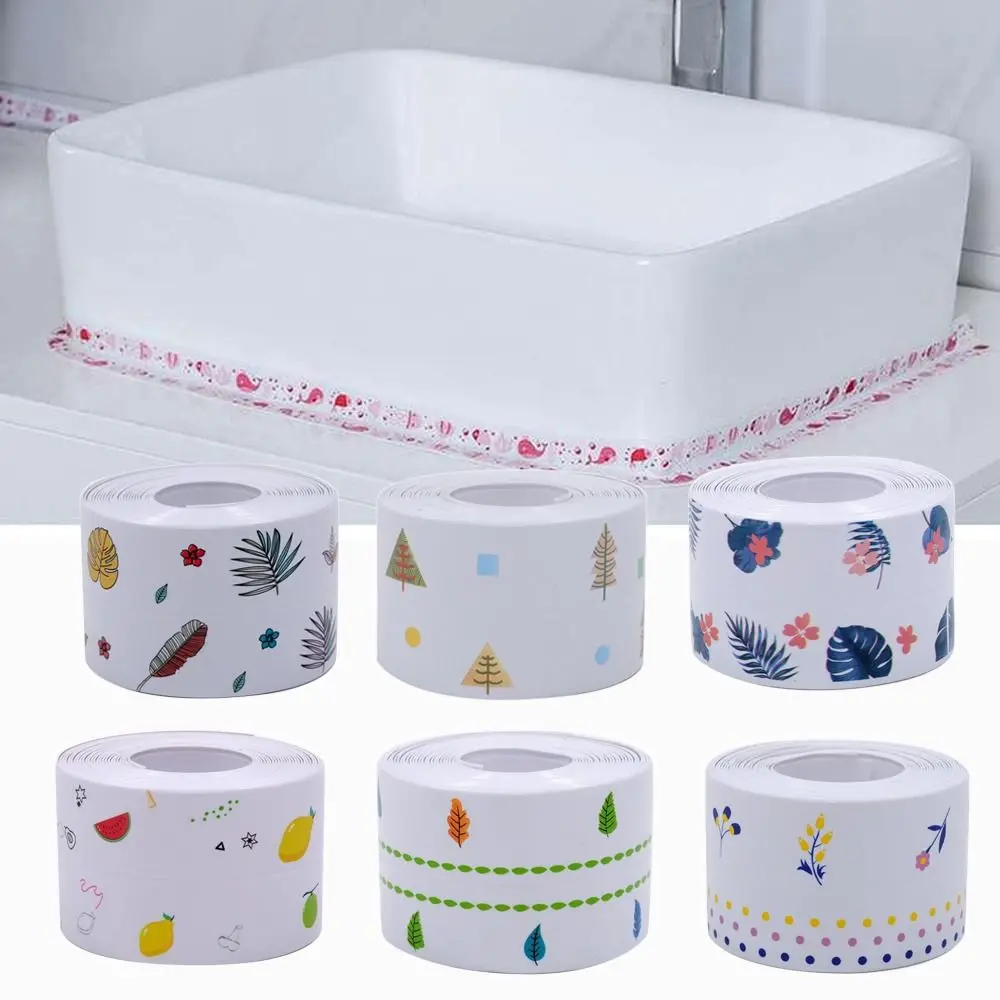 Anti Mold Kitchen Sink Waterproof Tape Self Adhesive Self Edge Sink Corner Tape Seal Gap PVC Sealing Strip Bathroom Toilet