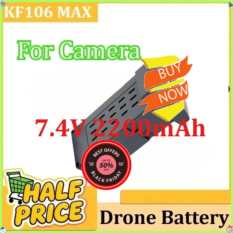 

Аккумулятор LiPo 7.4V 2200mAh для дрона-камеры, запчасти и аксессуары, батарея для дрона KF106 MAX