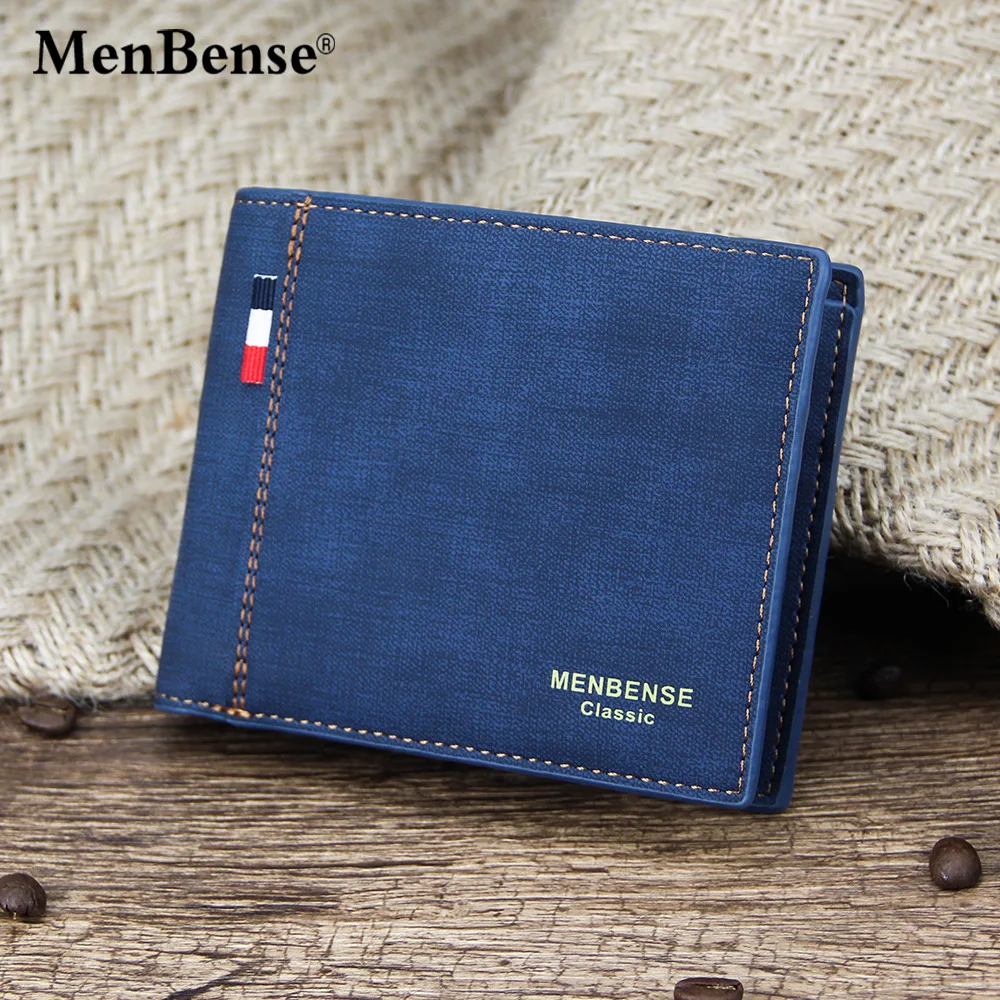 New Frosted Men's Wallet Short Large Capacity Fashion Casual Retro Bag Leather Wallet Coin Purse Credit Card Bag PU Leather