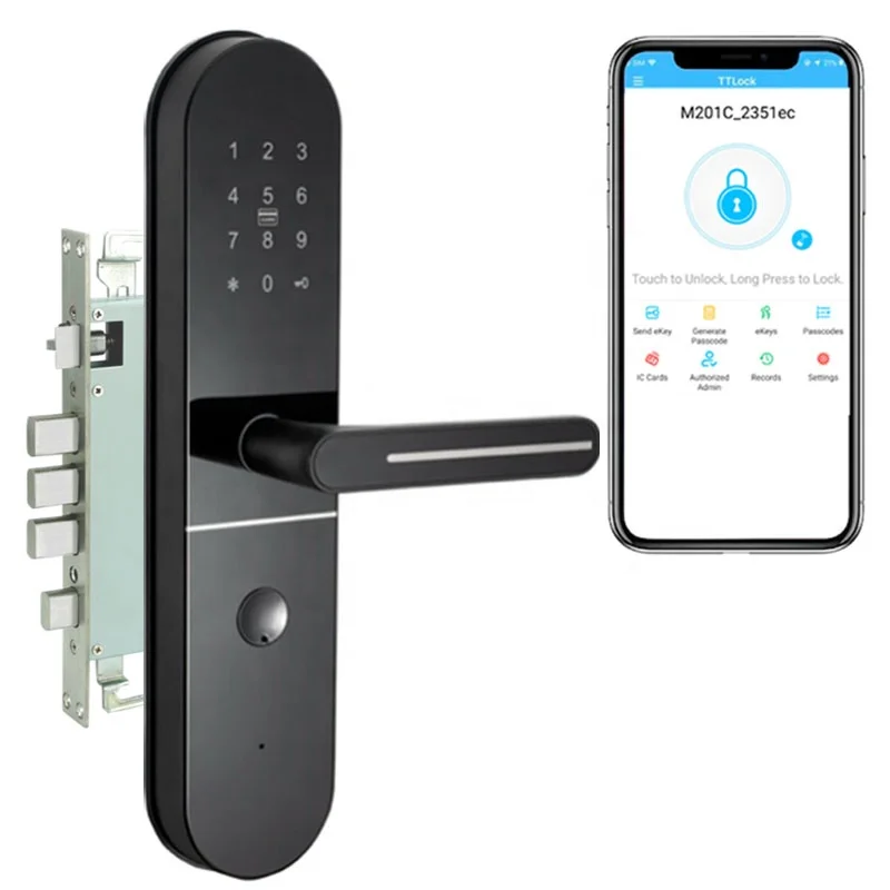 Keyless Entry Door Lock ,Smart Door Lock Passcode Wifi  Card Key For Office Home Apartment