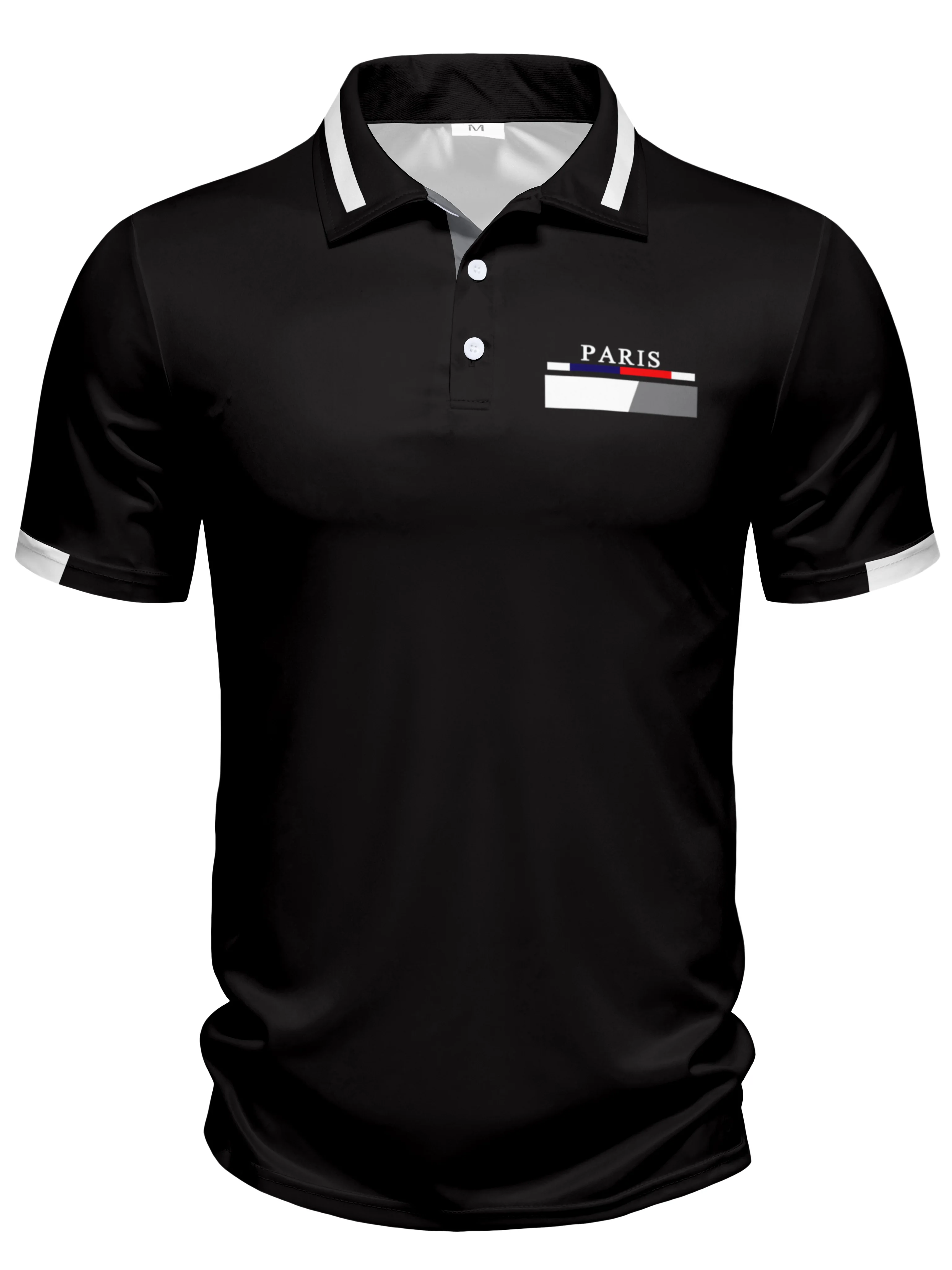 Men's summer casual polo printed polo fashionable short sleeved polo outdoor hiking polo machine washable