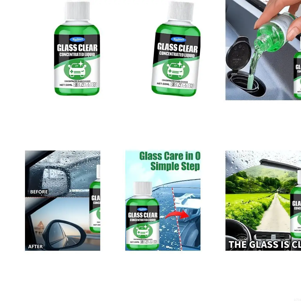 Windshield Washer Concentrate 50 Dilutable Liquid for Car Windshield Cleaning, Washer Refill Format for Routine D7YA