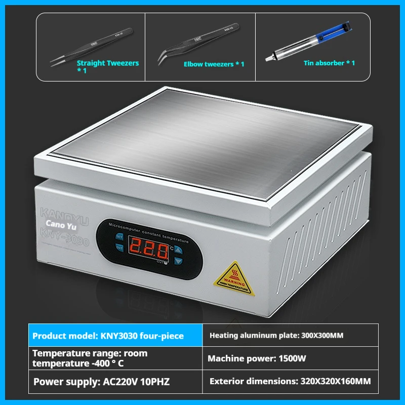 3030 Constant Temperature Reflow Soldering Station Digital Preheating Platform Electronic Hot Plate Maintenance Heating Station