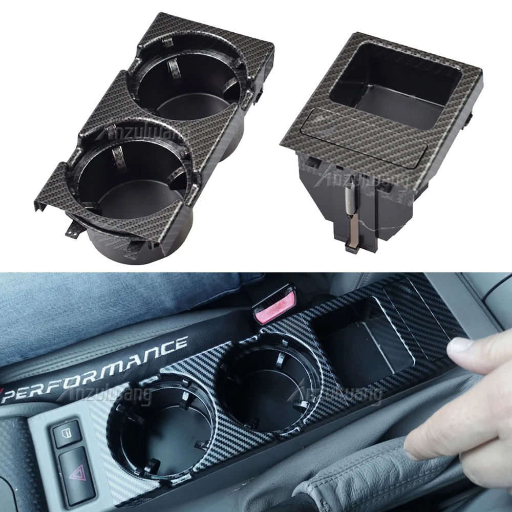 سيارة مركز وحدة التحكم كأس الماء حامل زجاجة مشروبات حامل عملة صينية لسيارات Bmw 3 سلسلة E46 318I 320I 98-06 51168217953 أسود