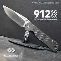 LAND 912SG/SX Outdoor Folding Knife 12c27 Camping Picnic Adventure Hunting Fishing Rescue Survival Edc Portable Tool Knives