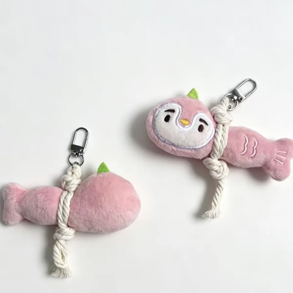 5Pcs Funny Animal Fish Shape Plush Keychain Soft Stuffed Toy Bag Hanging Ornament Birthday Party Gift
