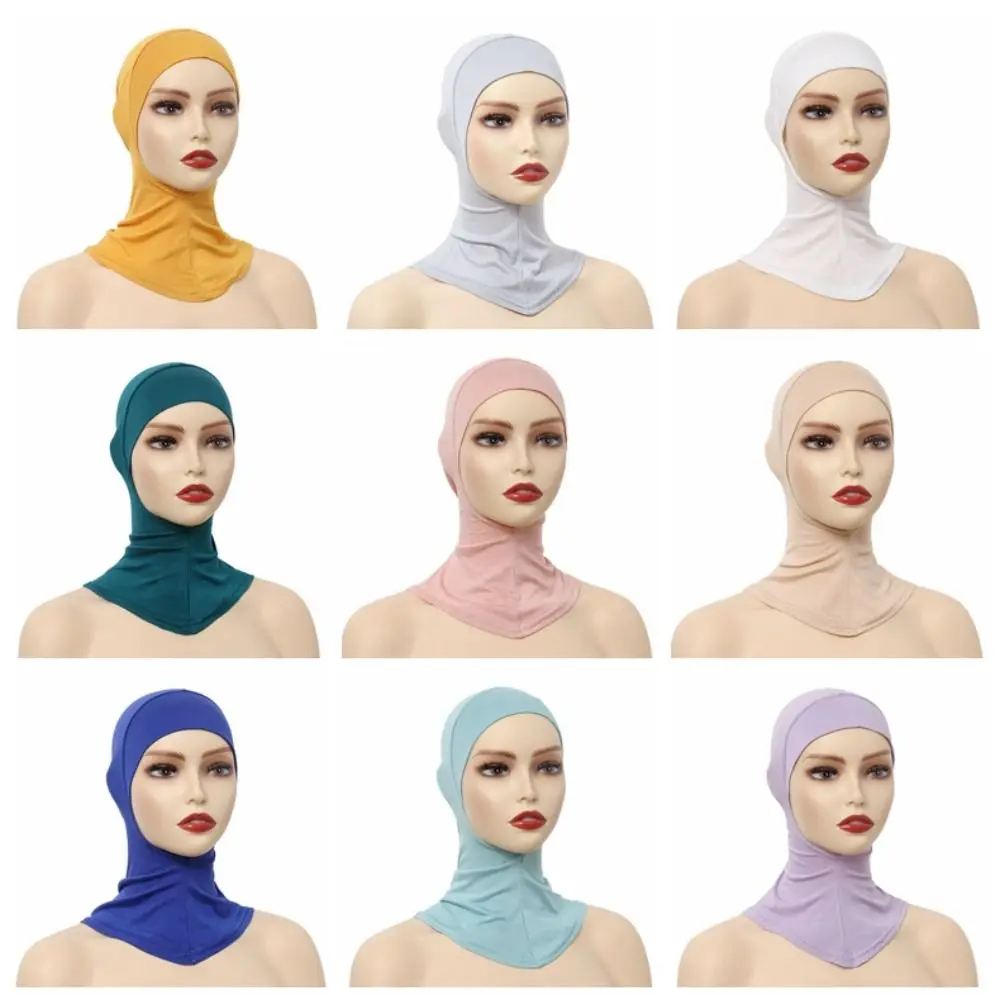 26 Colors Hijab Inners Caps Classic Cotton Under Scarf Scarves Circular Mouth High Elasticity Scarf Turbans Travel