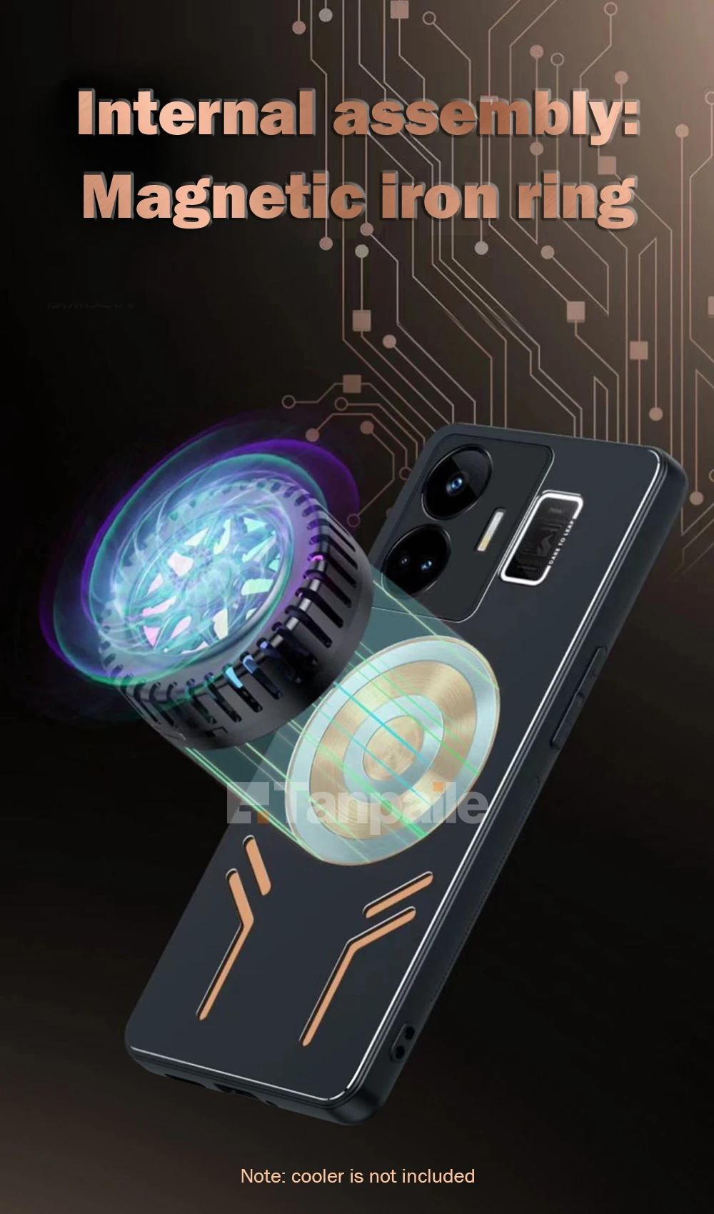 Magnetic Cooling Case For Realme GT NEO5 3 2 2T GT2 Explorer Master Neo Shockproof Copper Metal Heat Dissipation Cover