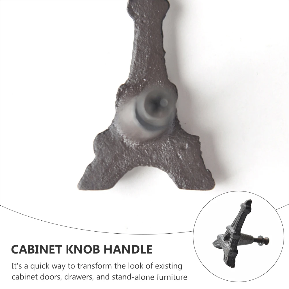 

Eiffel Tower Cast Iron Drawer Knobs H les Vintage Door Cabinet Pulls Bathroom Furniture Hardware Decor Style