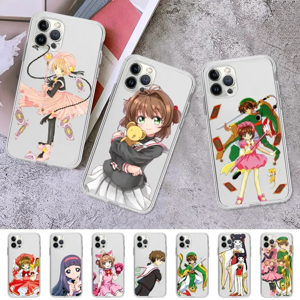 

Kawaii Cardcaptor Sakura Phone Case For IPhone 16 15 14 13 12 Mini 11 Pro XS Max X XR SE 6 7 8 Plus Soft Silicone Cover