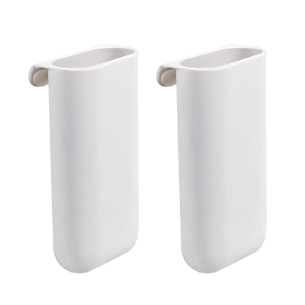 2Pcs Desktop Storage Box Pen Holder Organizer Multifunction Container Self-Adhesive Mountable on Monitor Or Desk Easy to Clean