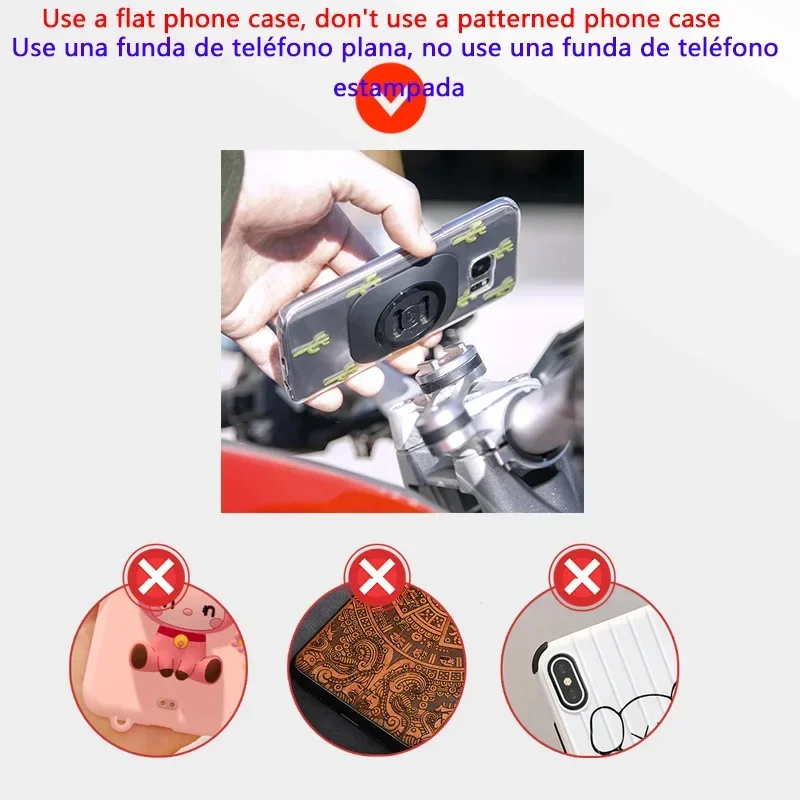 Supporto per telefono per moto con adattatore Supporto per cellulare Supporto universale per manubrio anteriore per bici con guarnizione per