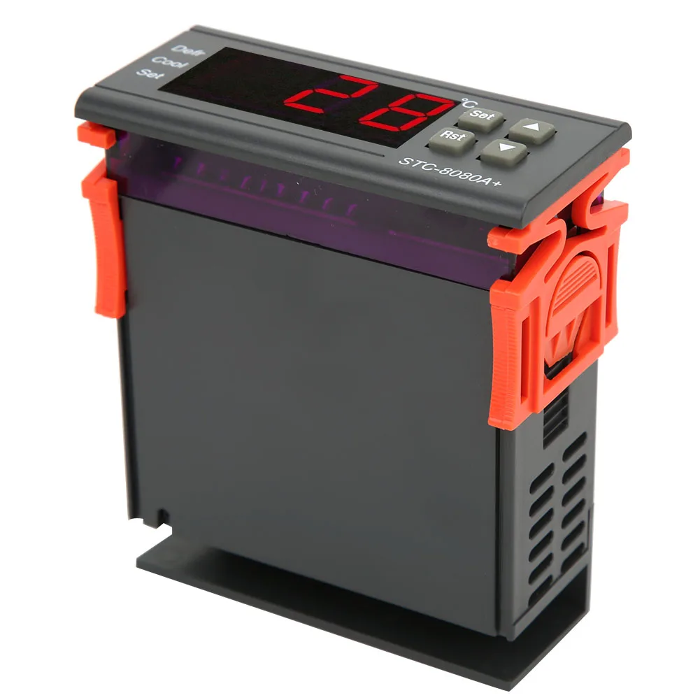 STC 8080A+ Digitaler Thermostat aus hochwertigem ABS-Material, zuverlässige Datenlesung, digitaler Alarm-Temperaturregler