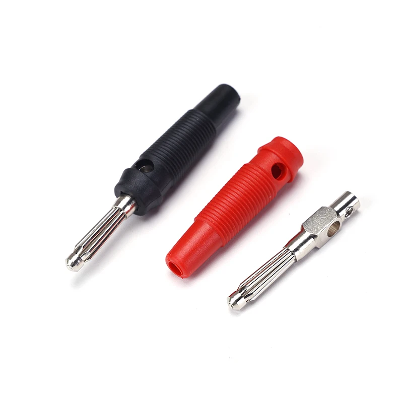 5 Stück 4mm Musik-Lautsprecherkabel-Stecker, Bananenstecker in Rot und Schwarz für Audiogeräte – Detail 4