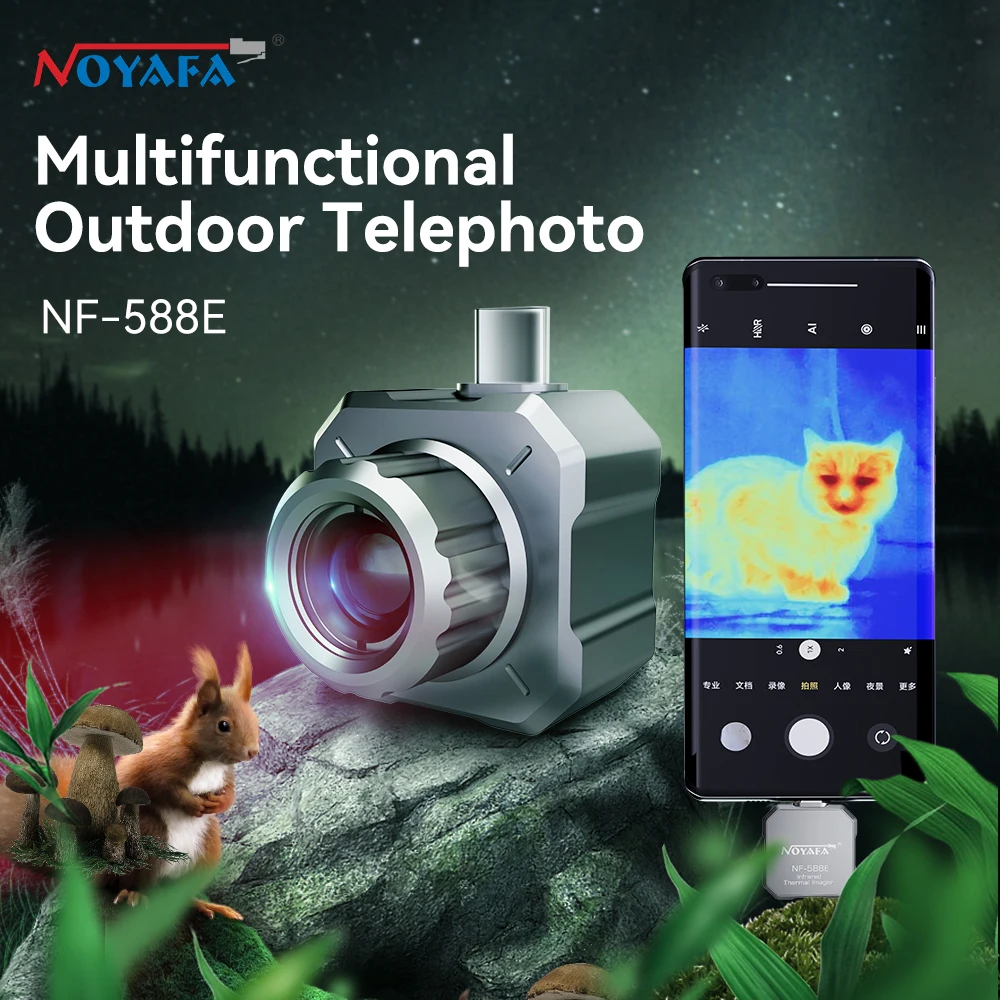 Noyafa NF-588E Infrared Thermal Imager 256x192 Thermal Vision Thermo Camera Imager for Phone Temperature Measurement