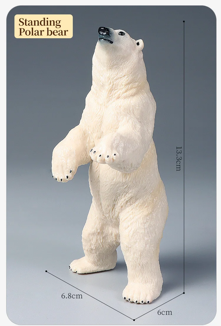 Eisbär-Actionfiguren-Spielzeug – simuliertes Ozean-Meer-Tier, solides Modell-Figuren-Set für Dekoration und Sammlung, ideales Geschenk – Detail 7