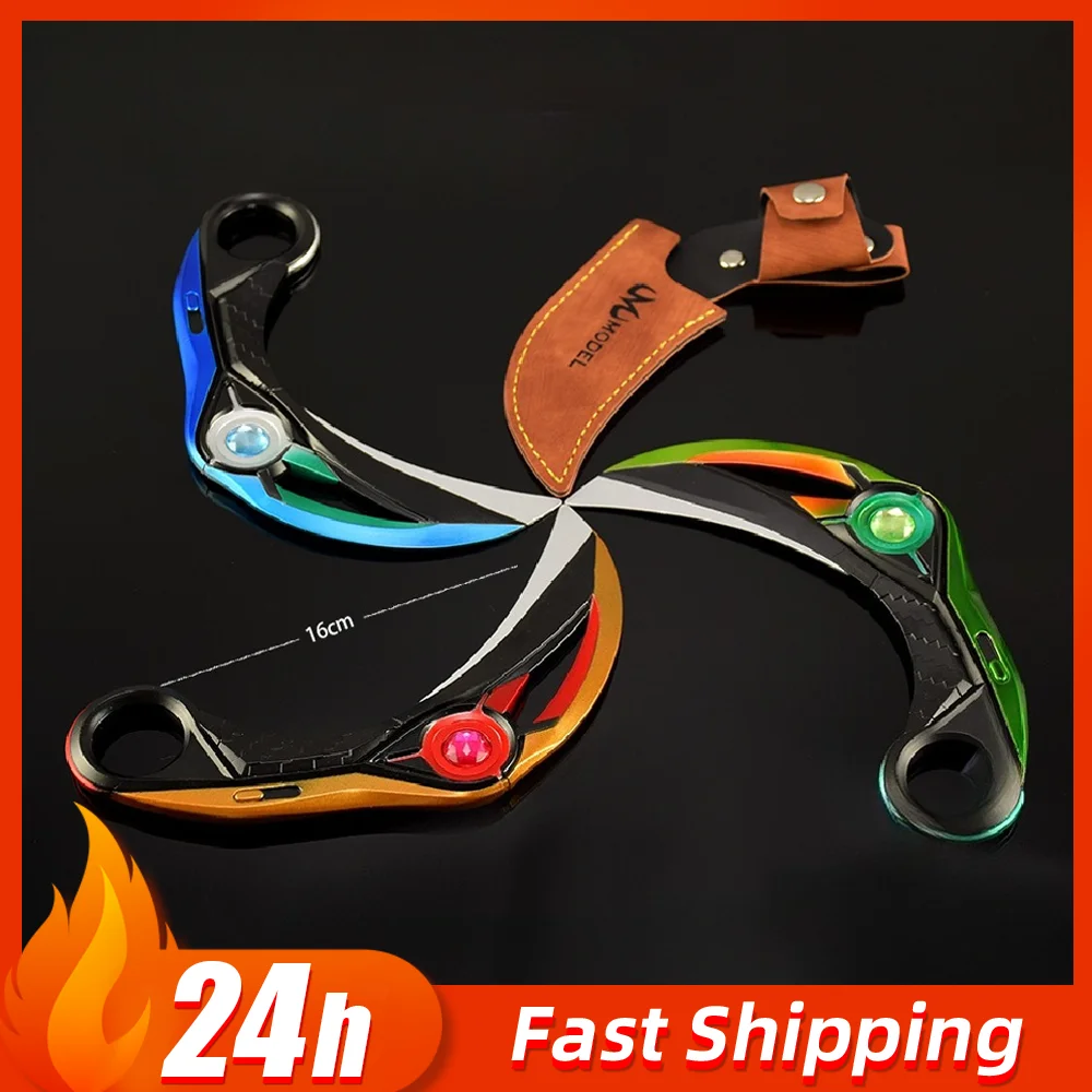 

16cm Valorant Ion 2.0 Karambit Weapon Melee Knife Game Peripheral Metal Rotatable Claw Knife Model Samurai Gifts Toys for Boys