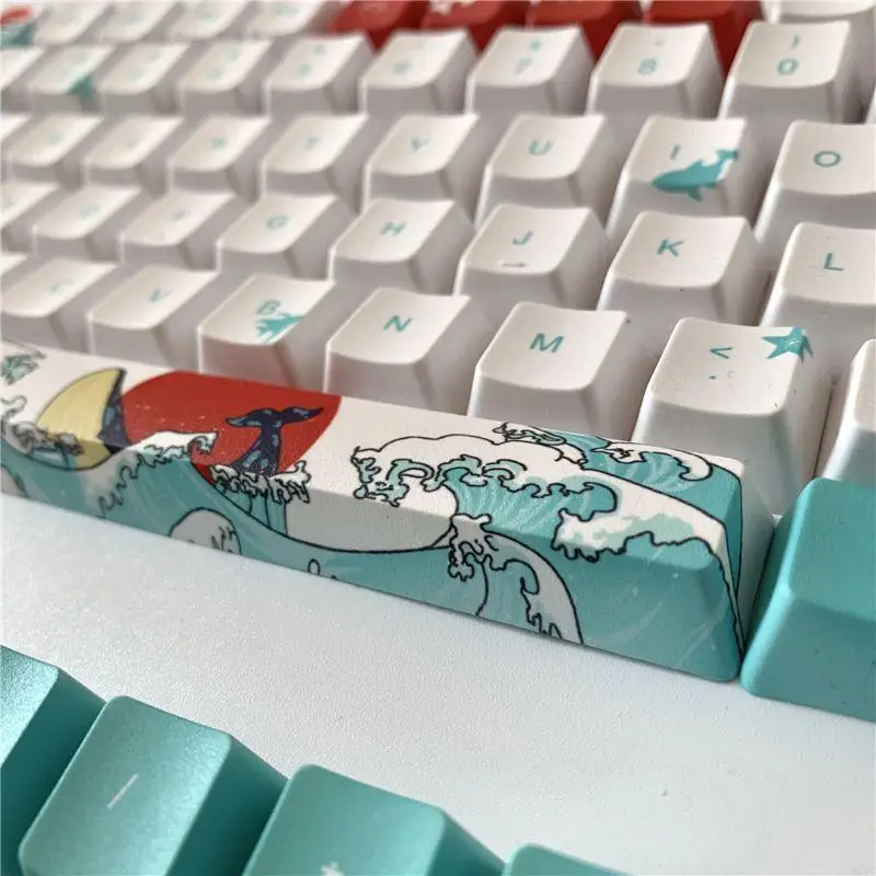 918C DIY อุปกรณ์เสริมคีย์บอร์ดเชิงกลสำหรับวัยรุ่นชาย Sea Coral คีย์บอร์ด Spacebar
