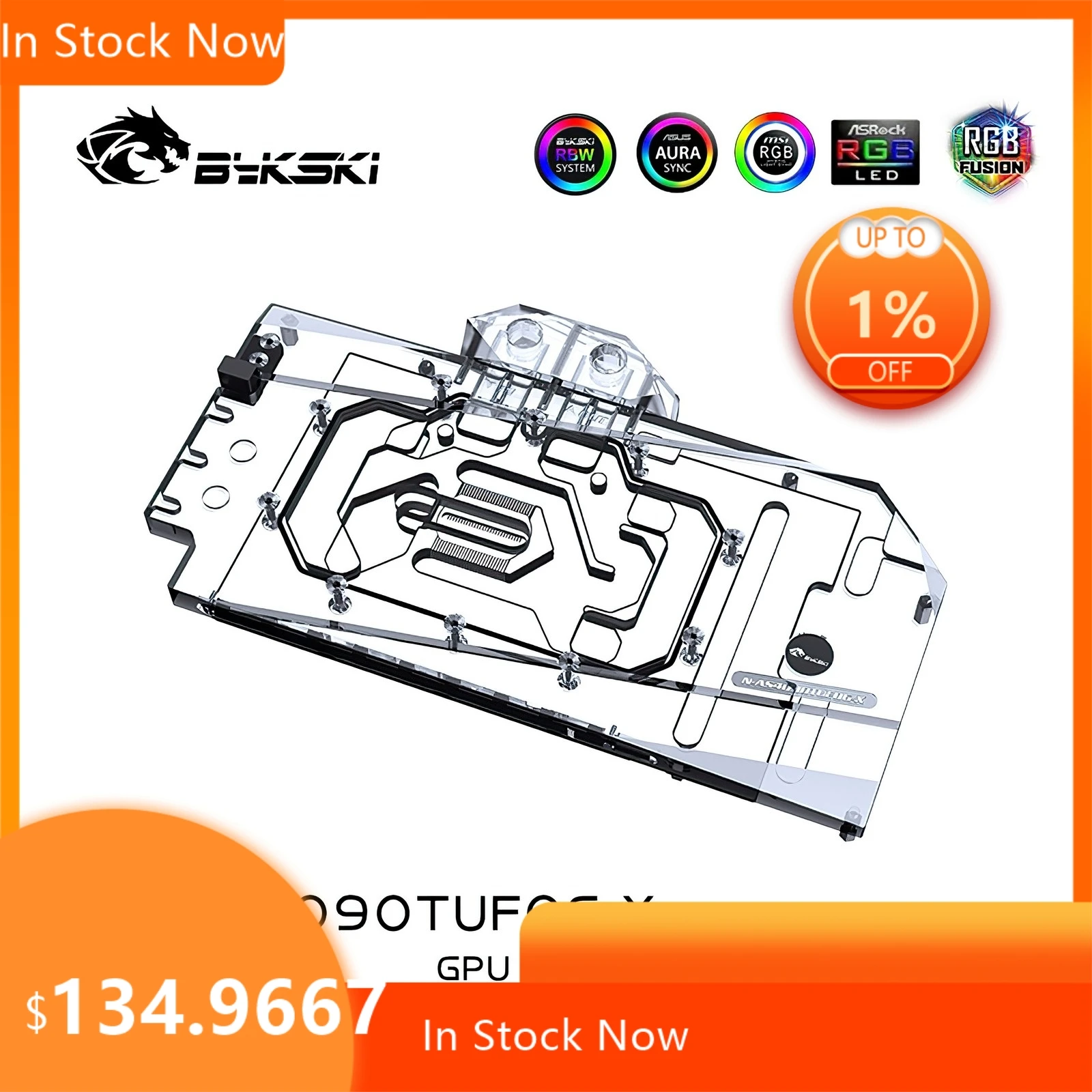

Bykski Water Cooling GPU Block Cooler for ASUS RTX4090 TUF OG N-AS4090TUFOG-X